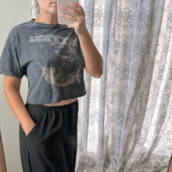 Fifth Sun Rock N Roll 1976 vintage style crop top with eagle easy to west tour - Picture 8 of 10